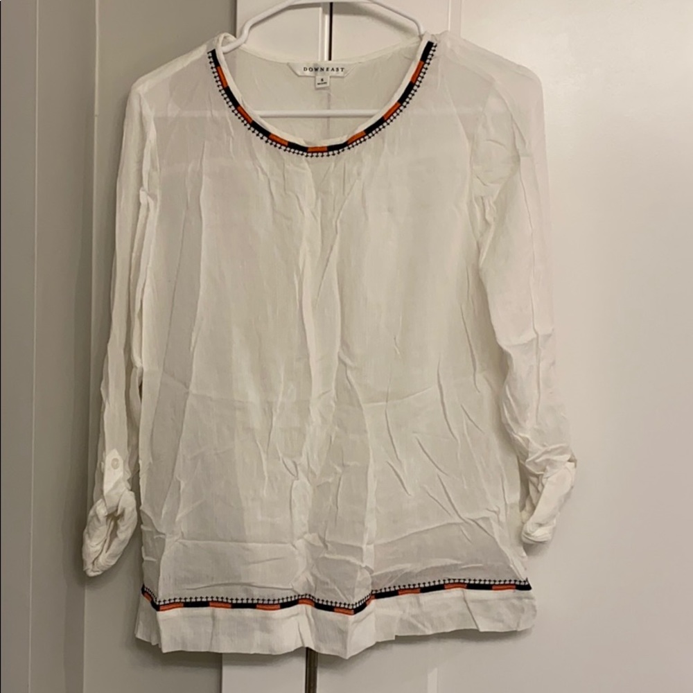 White Detailed Blouse
